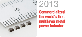2013 Commercialized the world's first multilayer metal power inductor
