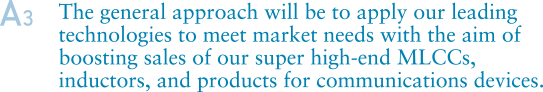 A3.What are the specific strategies for each product?