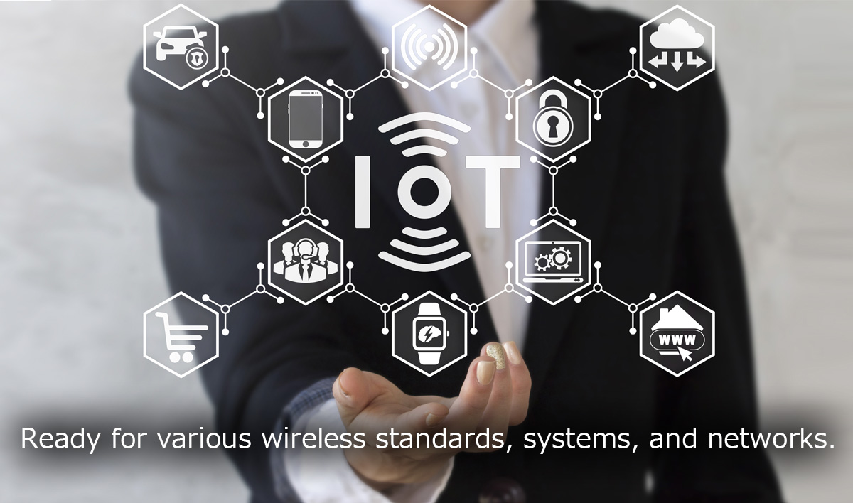IoT (Internet of Things) covers various areas, from sensor nodes to data display.